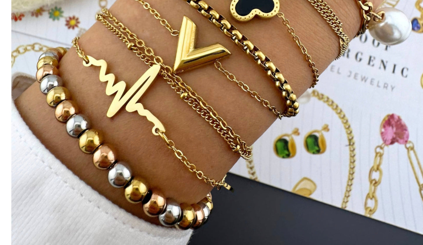 Trinity Glow Bead Bracelet
