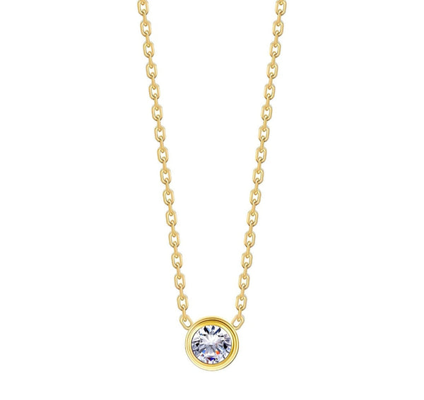 Celeste Gold Bezel Necklace