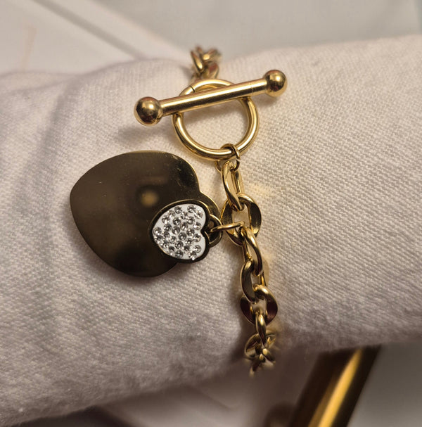Luxe Heartlock Charm Bracelet