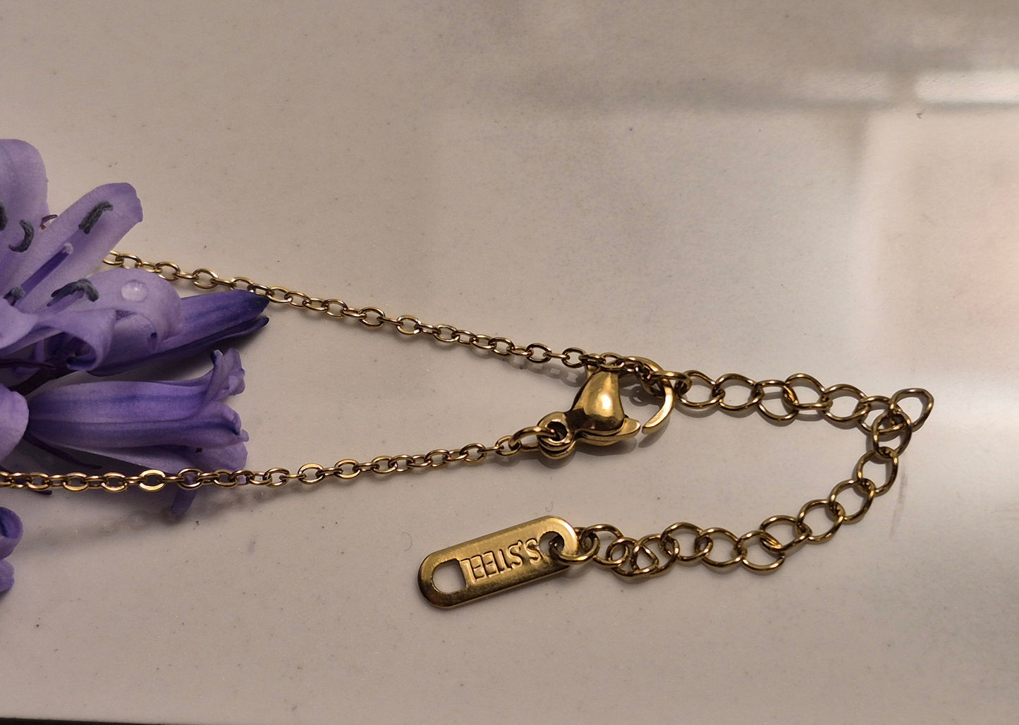 Celeste Gold Bezel Necklace