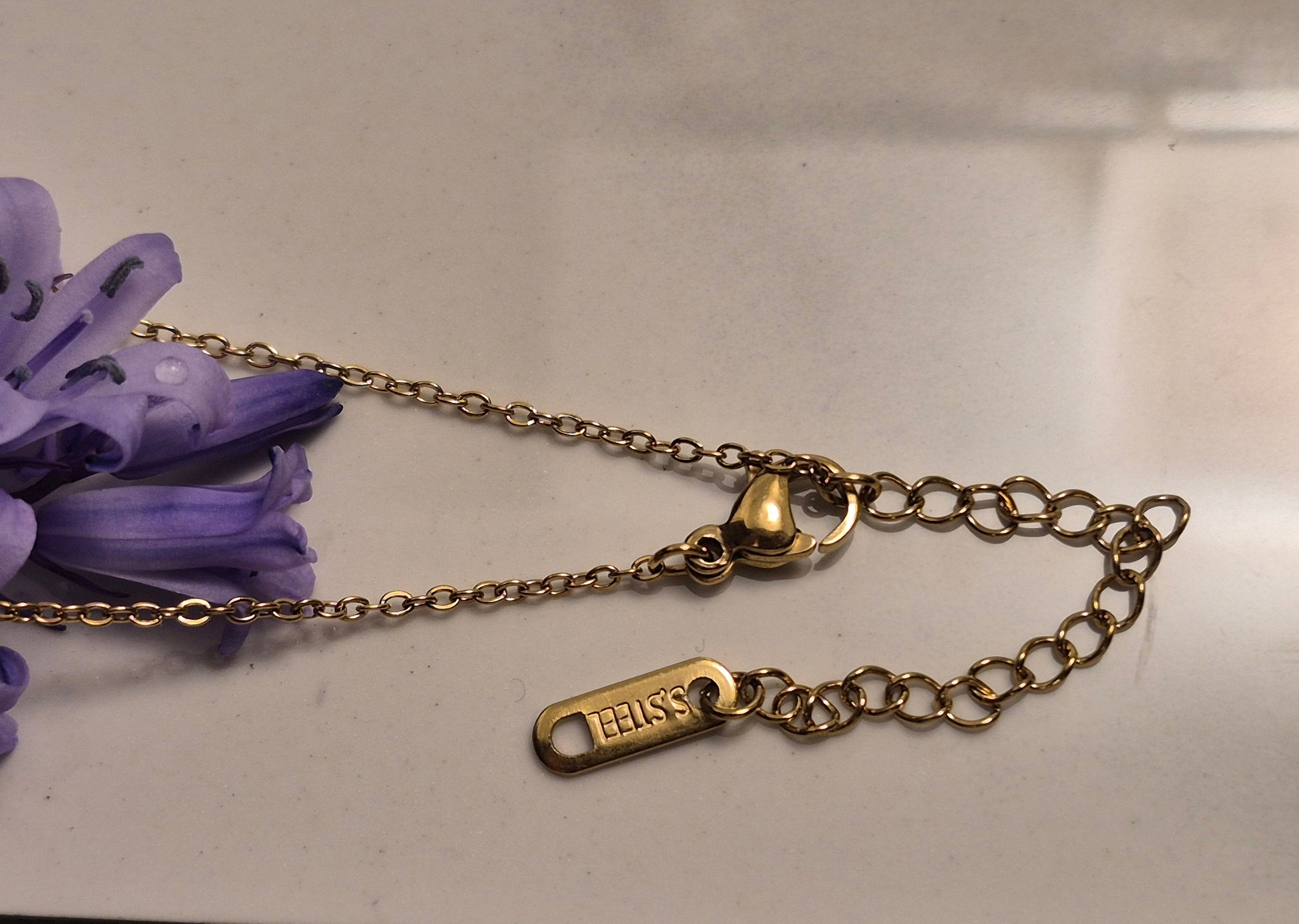 Celeste Gold Bezel Necklace