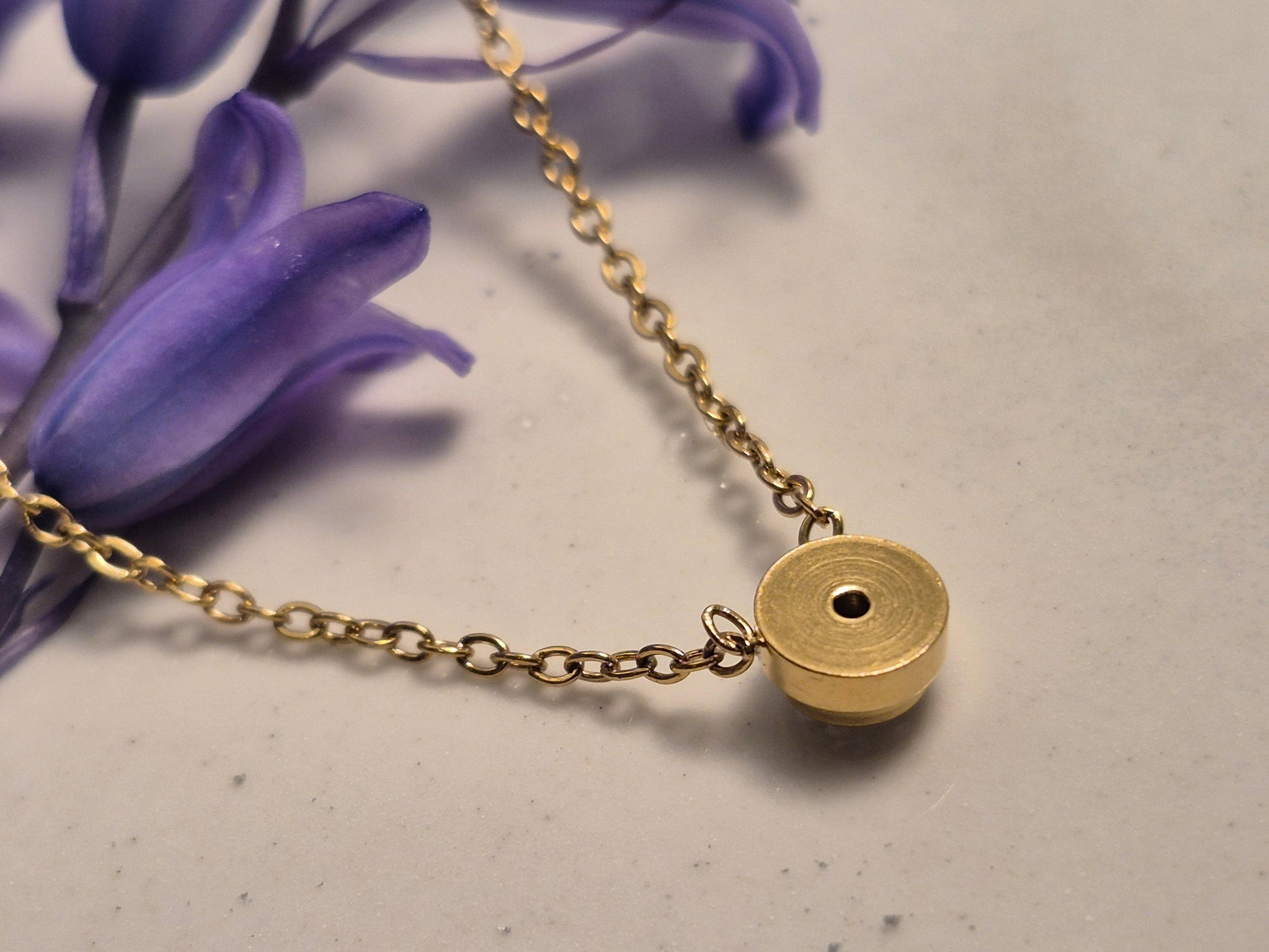 Celeste Gold Bezel Necklace