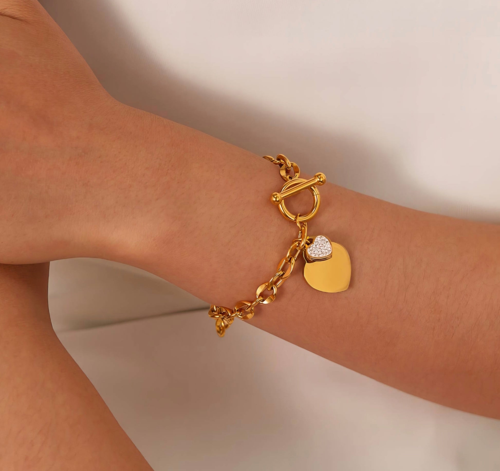 Luxe Heartlock Charm Bracelet