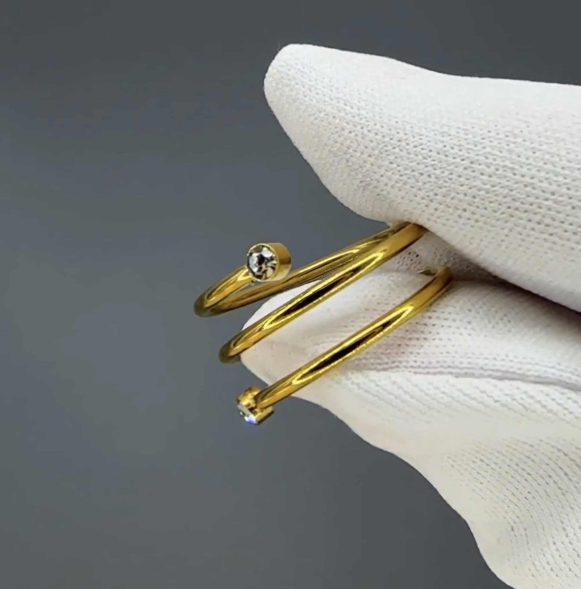Sovereign Spiral statement ring with unique spiral gold design