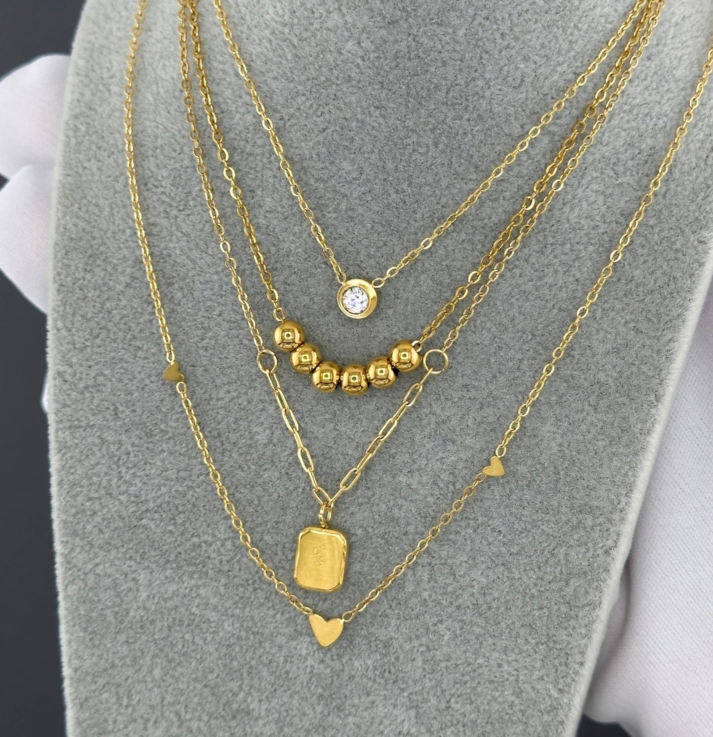 Celeste Gold Bezel Solitaire Necklace