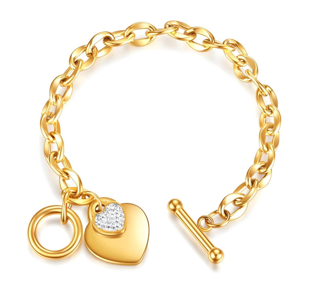 Luxe Heartlock Charm Bracelet