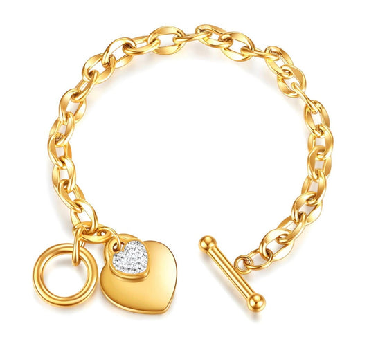 Luxe Heartlock Charm Bracelet