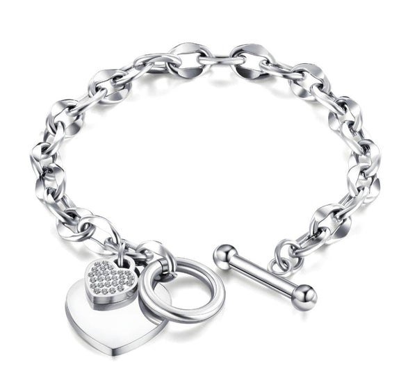 Luxe Heartlock Charm Bracelet